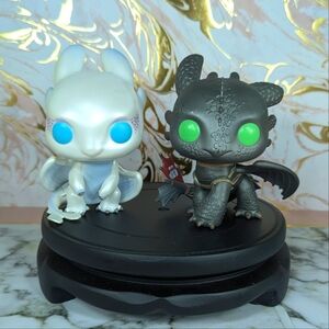 Funko Pop How To Train Your Dragon Toothless & Light Fury, Loose,Great Condition
